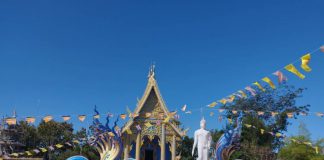 หนึ่งเดียวในยโสธร พระอุโบสถสีฟ้า